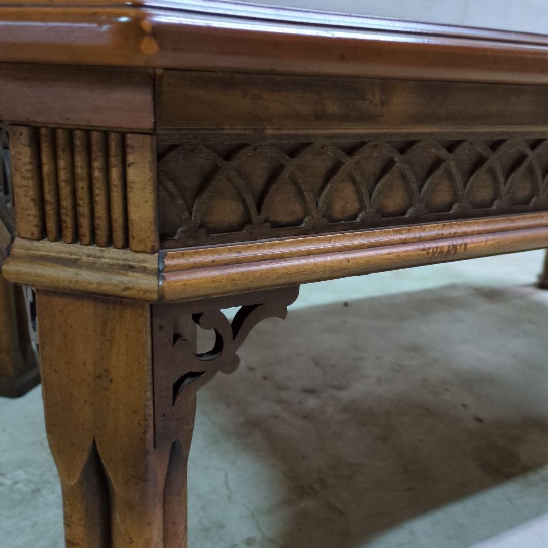 レア ビンテージ ★LANE レーン◆ USA製 センターテーブル 木製 木彫刻