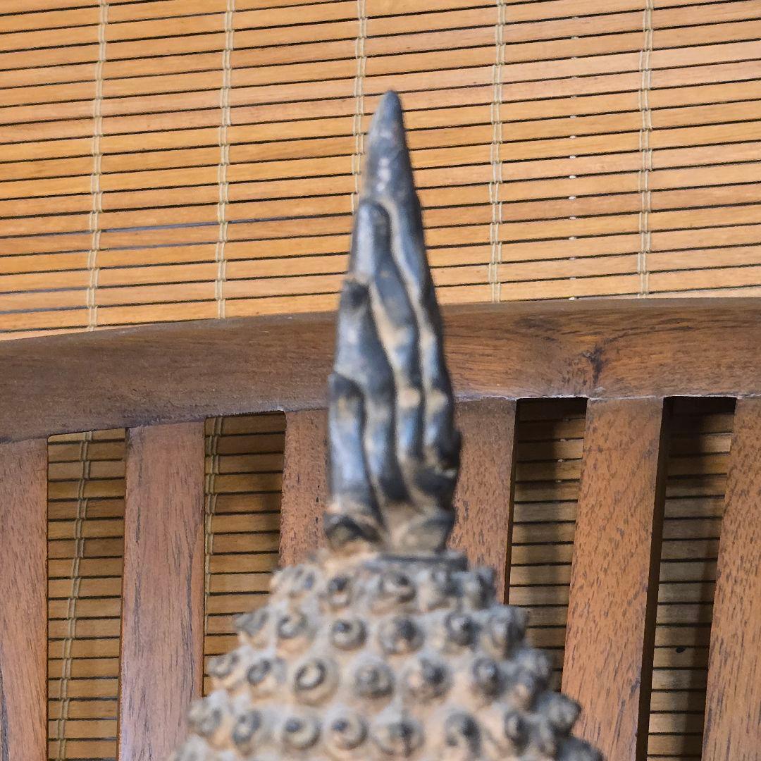 仏頭　レプリカ　タイ　スコータイ　金属製 40cm