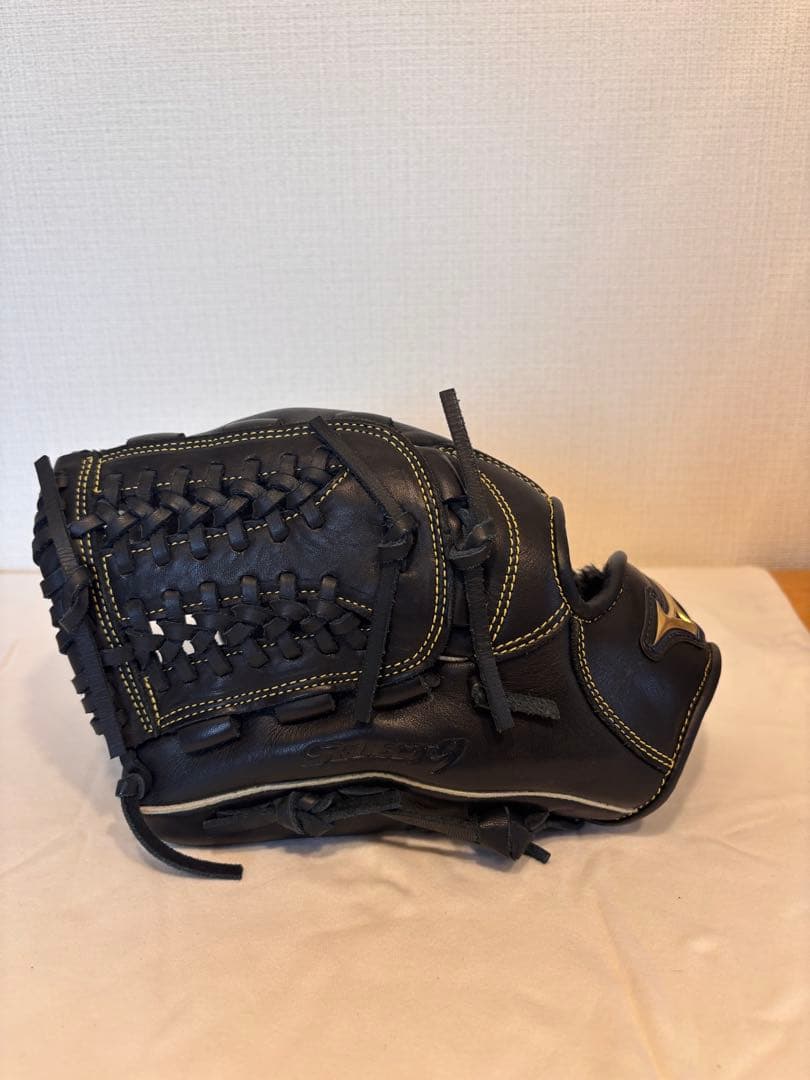 ミズノ 軟式用グローブ　ブラック　左投げ用