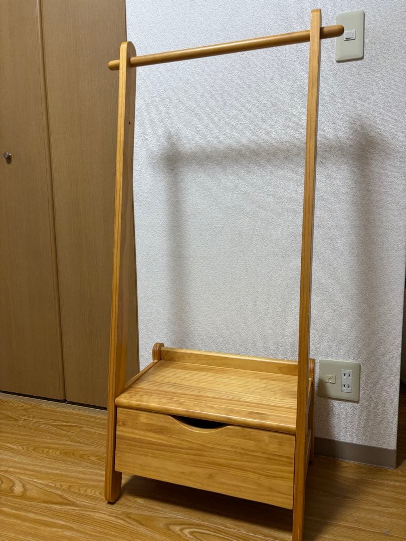 木製ハンガーラック⭐︎引き出し付き