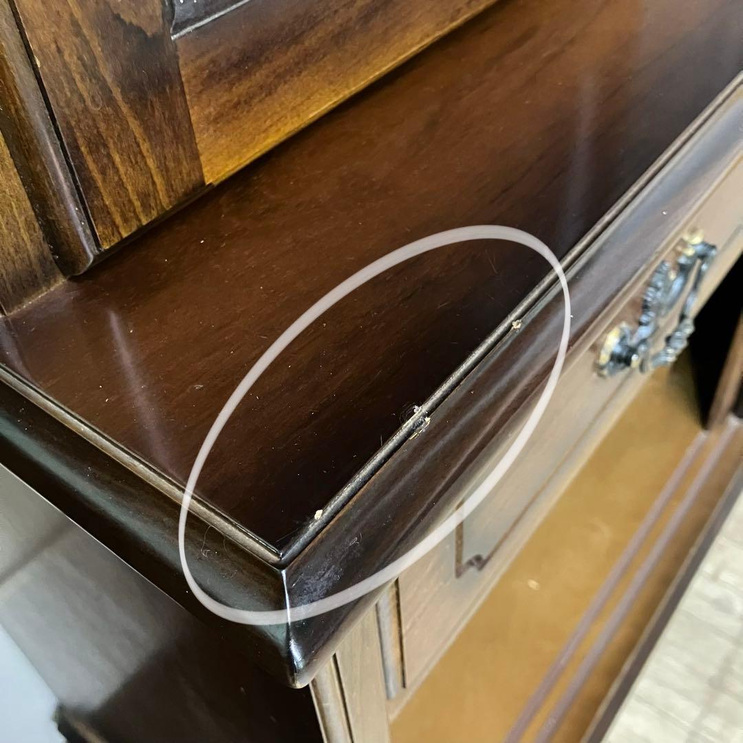 カリモク　KARIMOKU コロニアル　食器棚　水屋　オールド　レトロ　上部分