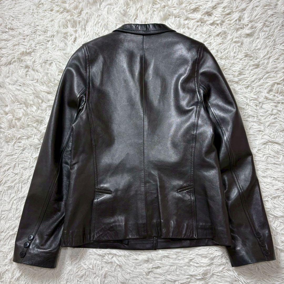 美品　アニエスベー　フランス製　ラムレザージャケット　テーラード