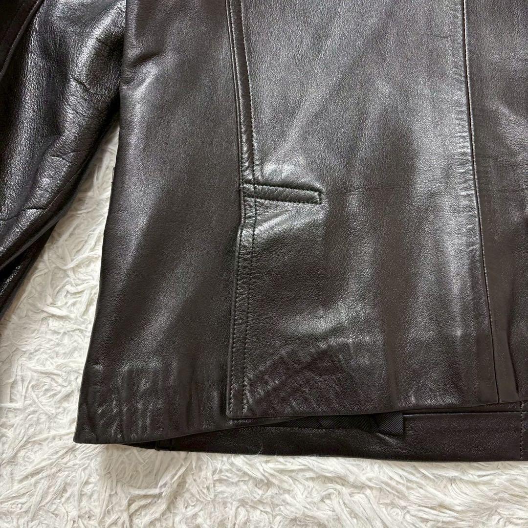 美品　アニエスベー　フランス製　ラムレザージャケット　テーラード