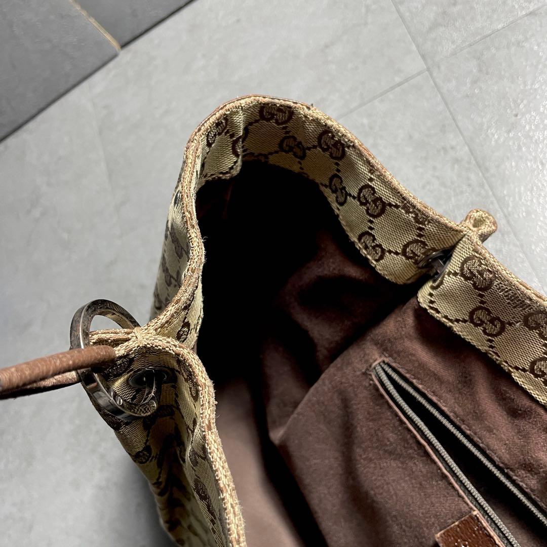 希少✨️ OLD GUCCI グッチ トートバッグ ggキャンバス レザー