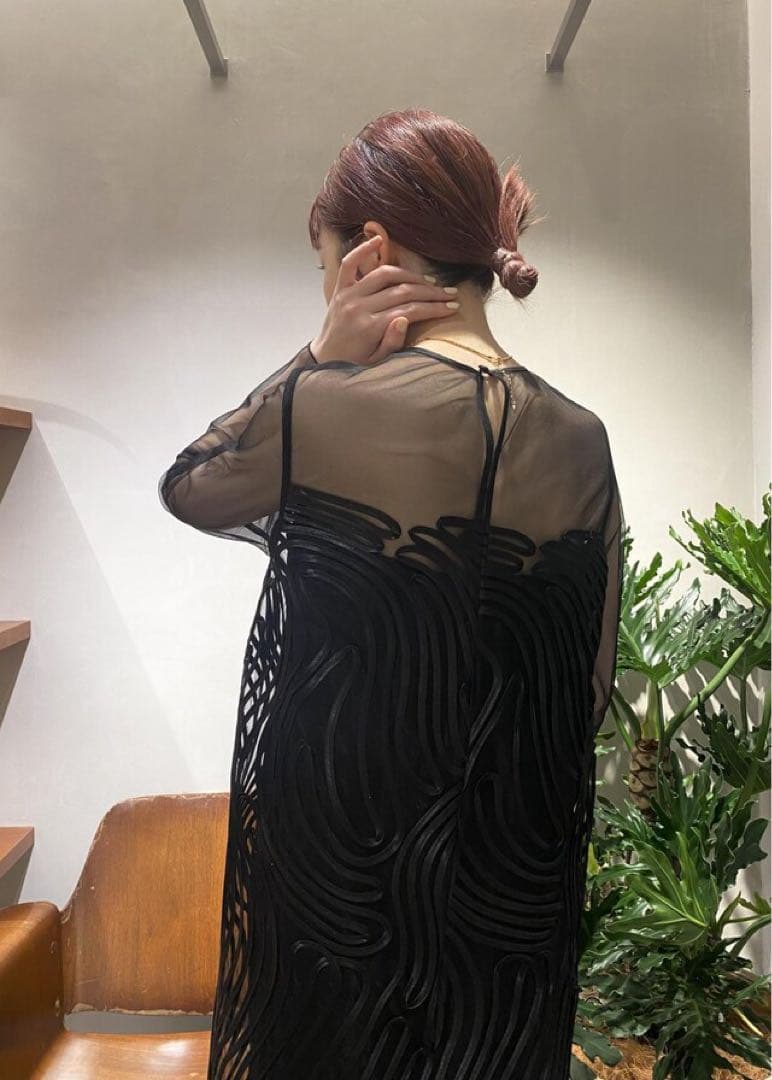 オケージョン 結婚式 ADAM ET ROPE' アダムエロペ ワンピース 黒