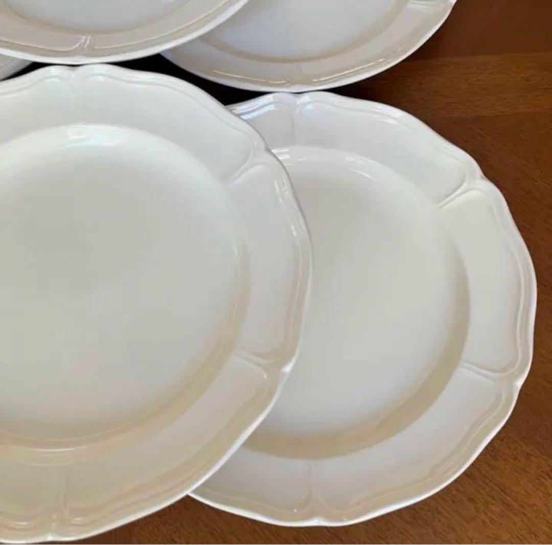 【美品】ウェッジウッド★クイーンズプレーン★花リムディナー皿　5枚