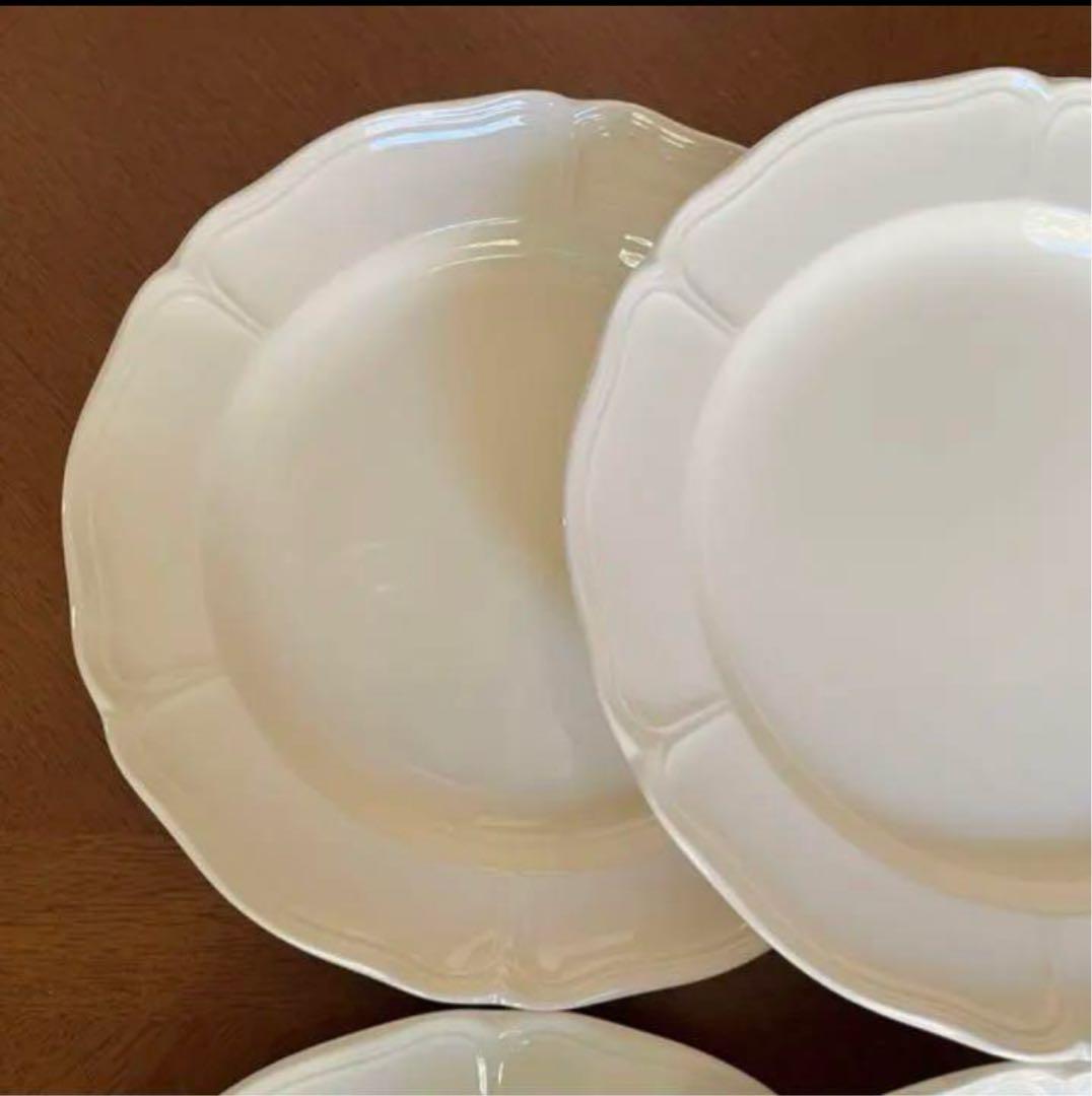 【美品】ウェッジウッド★クイーンズプレーン★花リムディナー皿　5枚