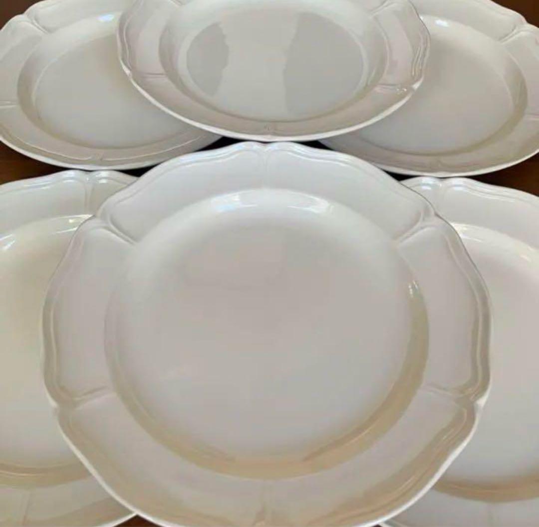 【美品】ウェッジウッド★クイーンズプレーン★花リムディナー皿　5枚