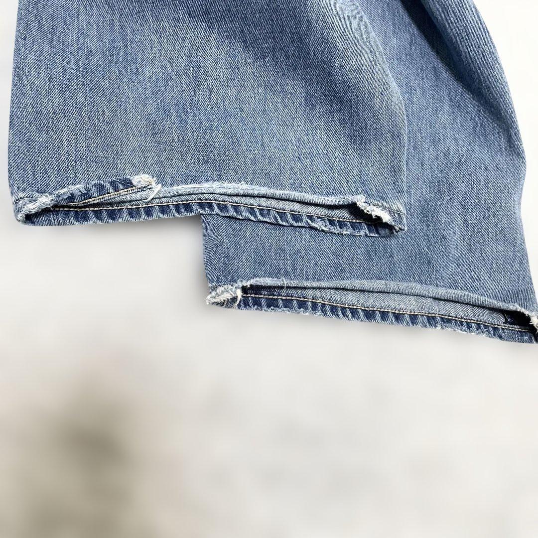 SOLAMONAT ソラモナ 5Pルーズストレートイージーデニムパンツ Mサイズ