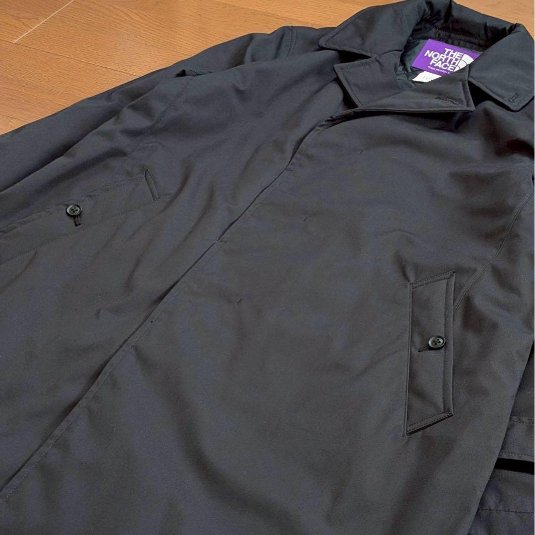 極美品　パープルレーベル ステンカラーコート nanamica