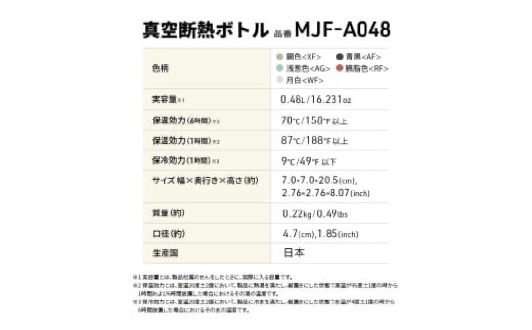 【店頭展示品】タイガーTIGER 真空断熱ボトルMJF-A038 4本まとめ売り