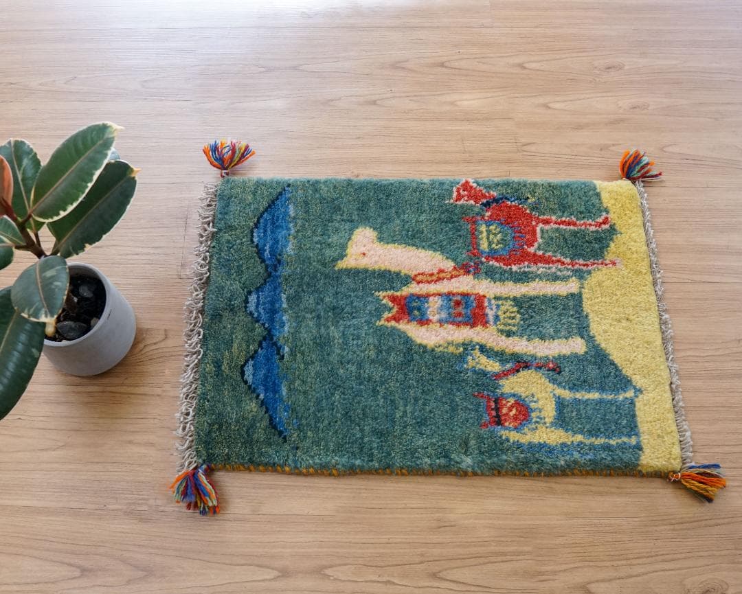 60×40cm ペルシャ ギャッベ アマレ族 ギャベ