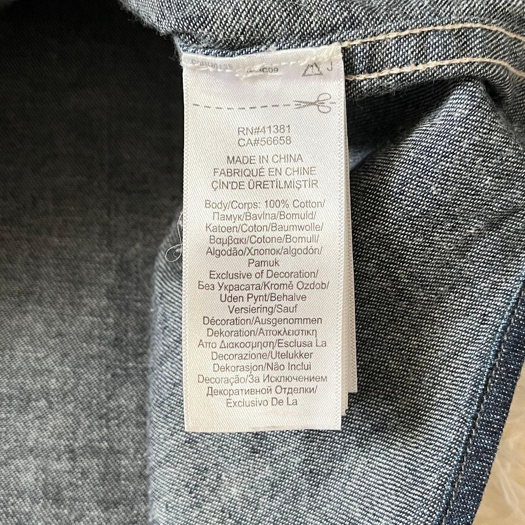 希少S RRL 天然インディゴ ウエスタンシャツ