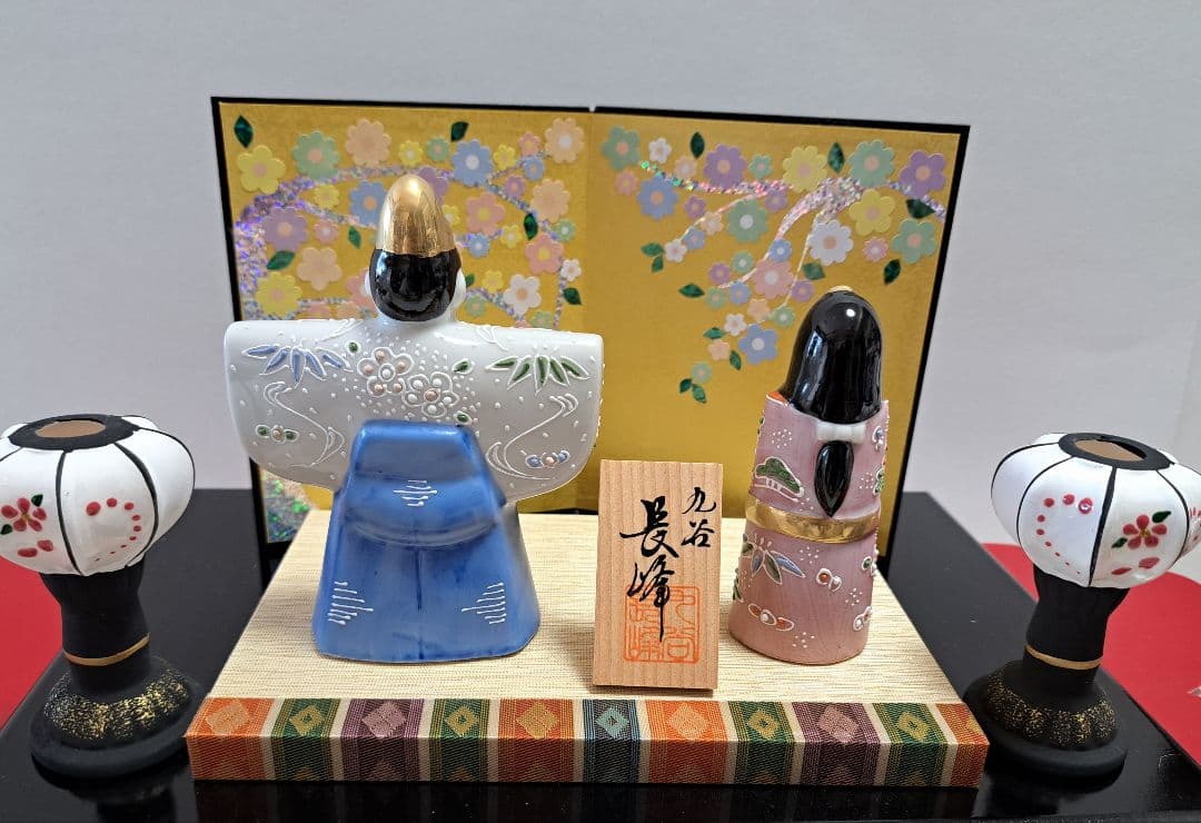 k-⑧九谷焼 ひな人形 立ち雛 長峰作