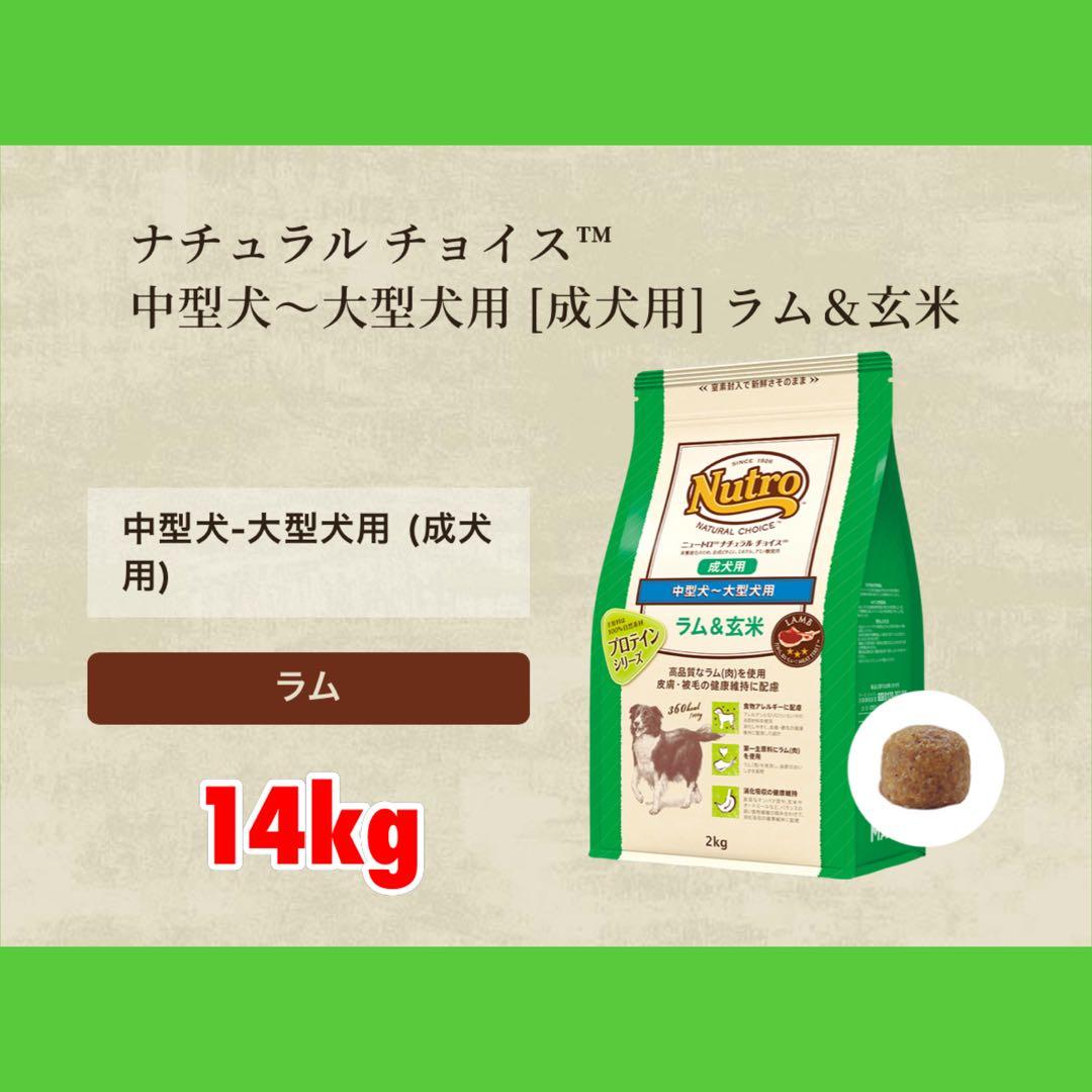 ニュートロ ナチュラルチョイス ラム&玄 中型～大型犬用 成犬用 14kg