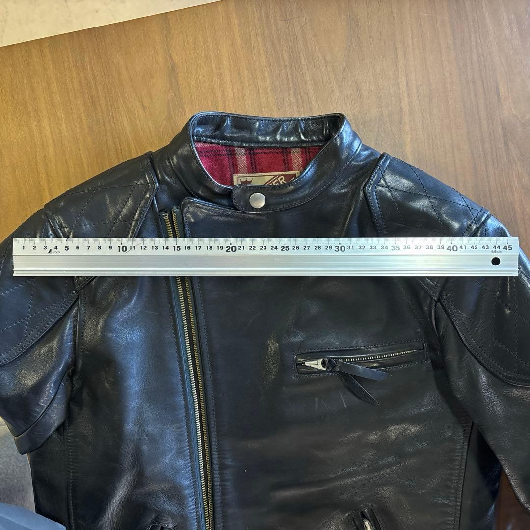 Y2レザー　ホースハイド　ライダースジャケット　38