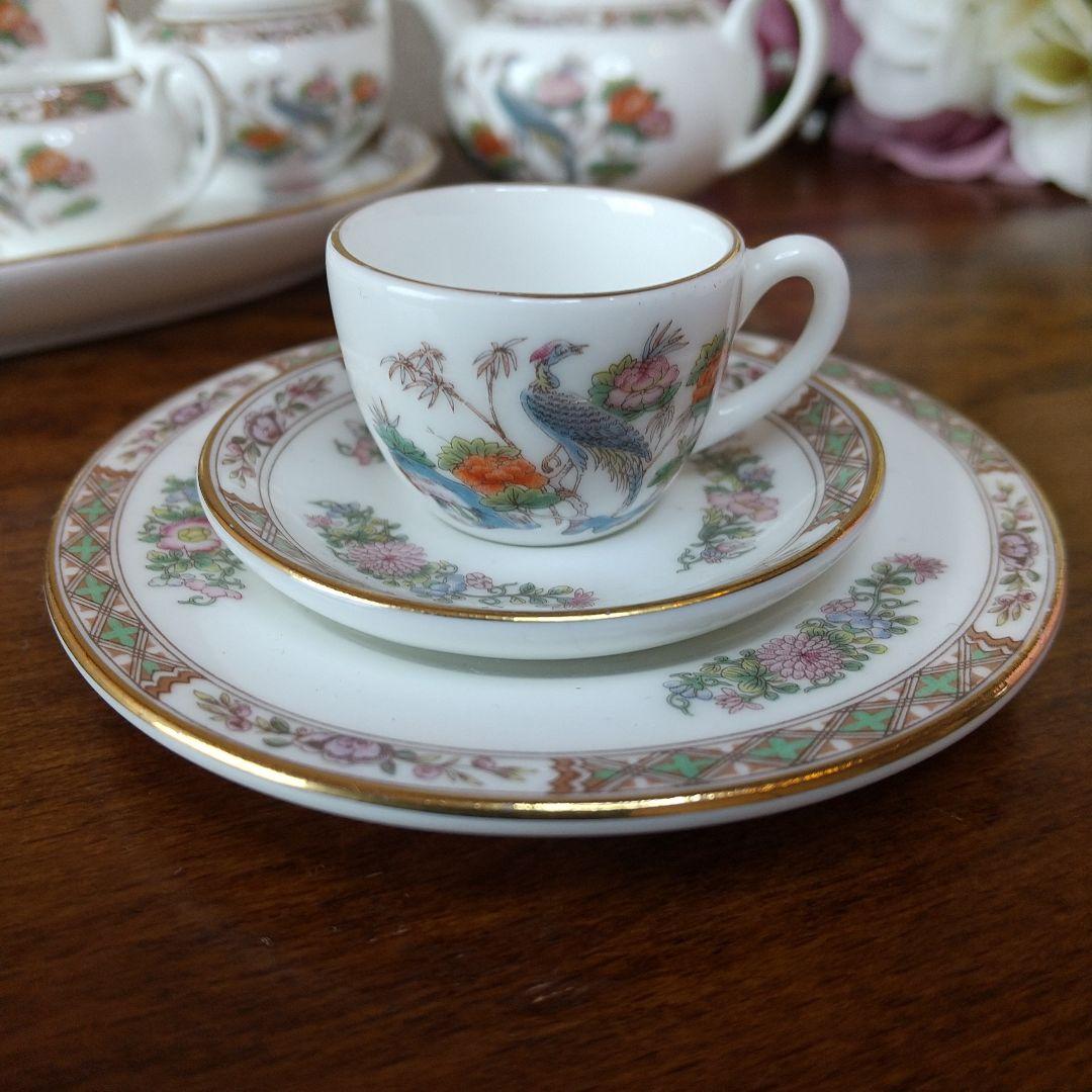 ウェッジウッド 黒壺 クタニクレーン　ミニチュアティー/コーヒーセット