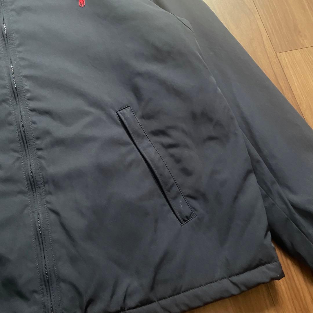 美品★ポロラルフローレン★中綿ブルゾン★赤ポニー★フード収納★L