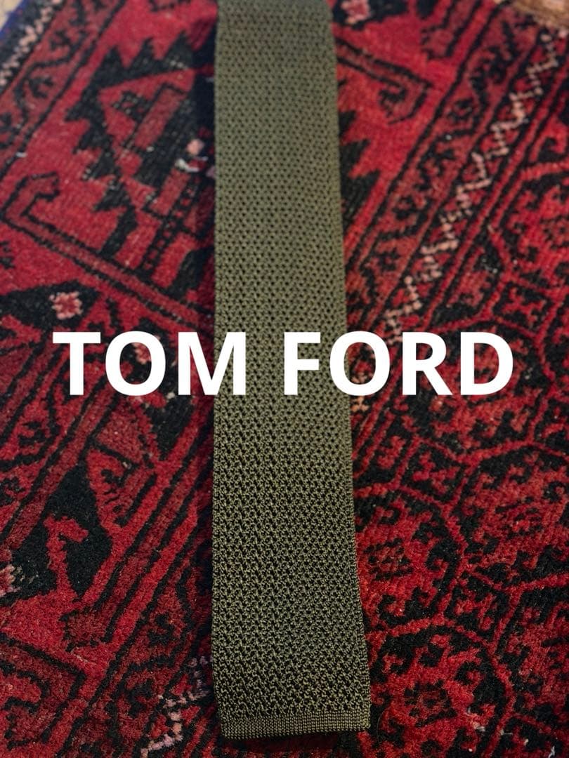 トムフォード ニットタイ　グリーン