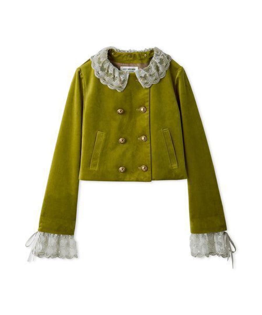 LILY BROWN スカラップビジューアタッチドジャケット リリーブラウン