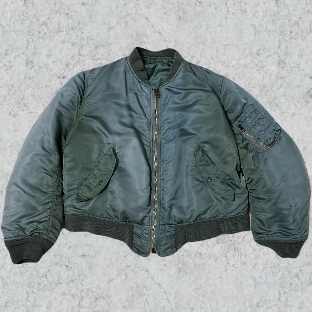 希少　米軍実物　80s　ma1　グランドクルー　Mサイズ　alpha ミリタリー