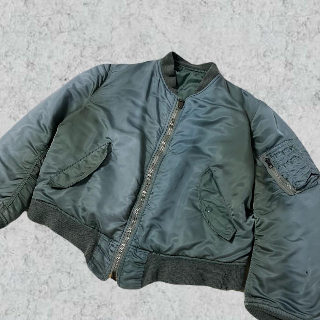 希少　米軍実物　80s　ma1　グランドクルー　Mサイズ　alpha ミリタリー