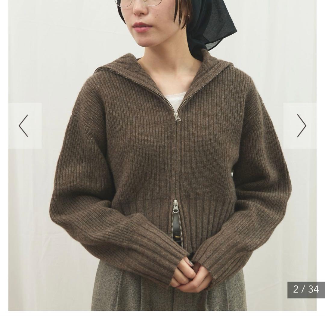 〇AIR WOOL zip cardigan