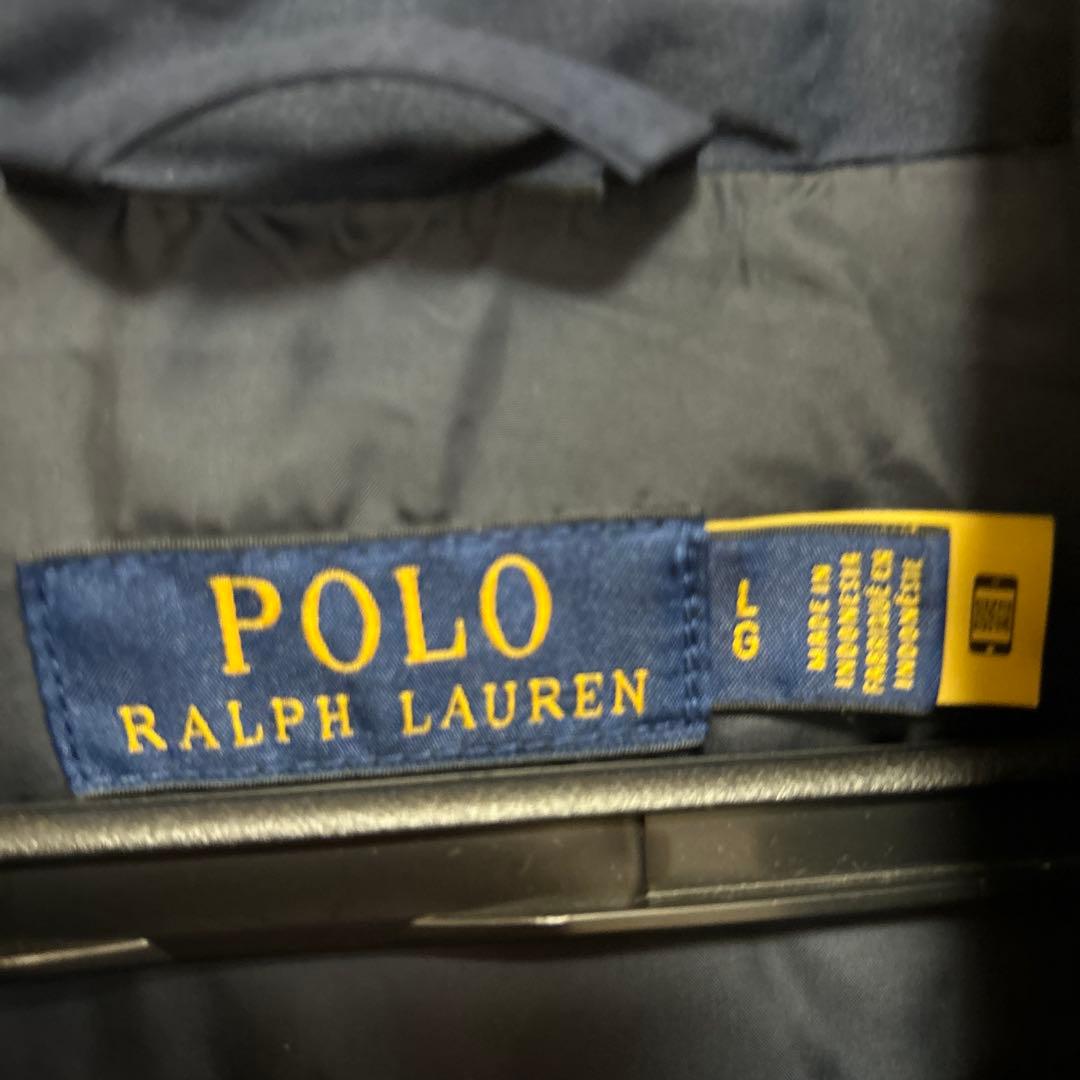 ポロ・ラルフ・ローレン フード付きダウンベスト ネイビー