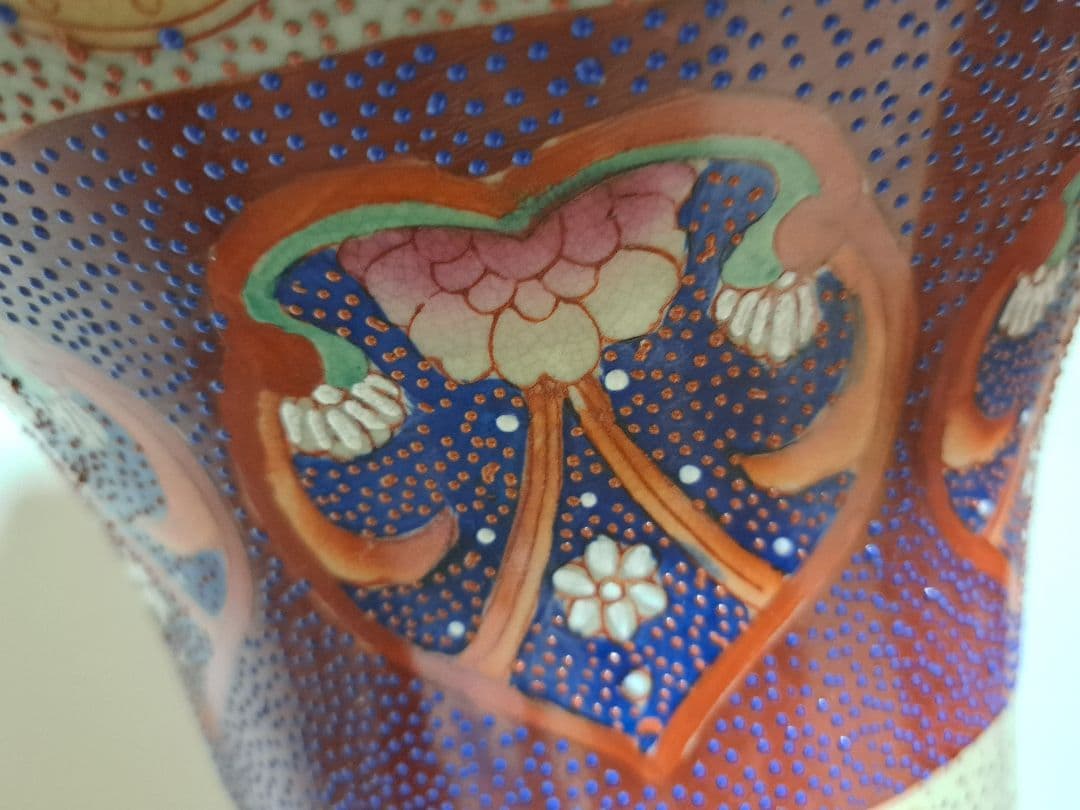 【直接お渡し】絢爛豪華 花口壺 57羽鶴絵 大型142㎝