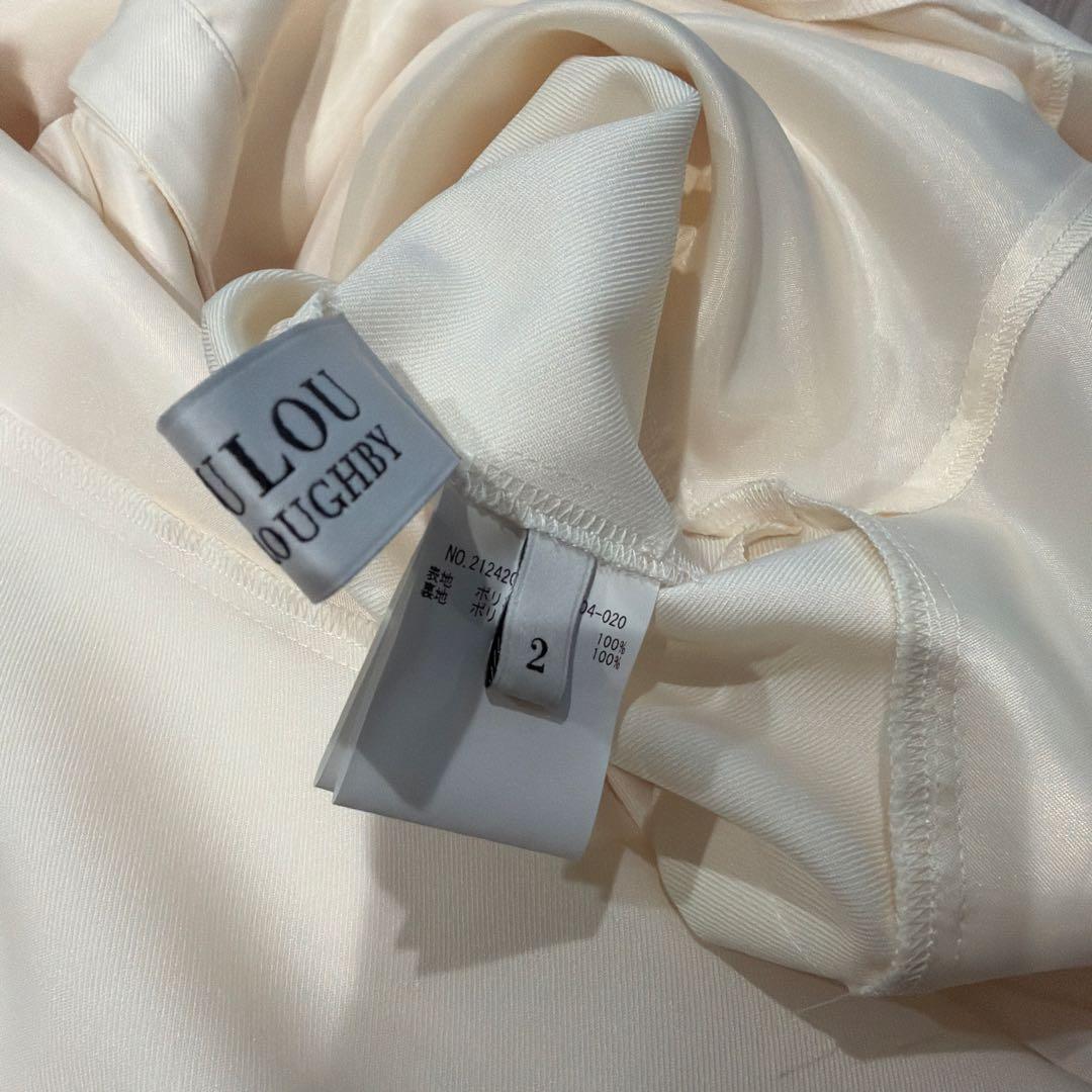 ルルウィルビー　レイヤードデザイン ホワイトワンピース