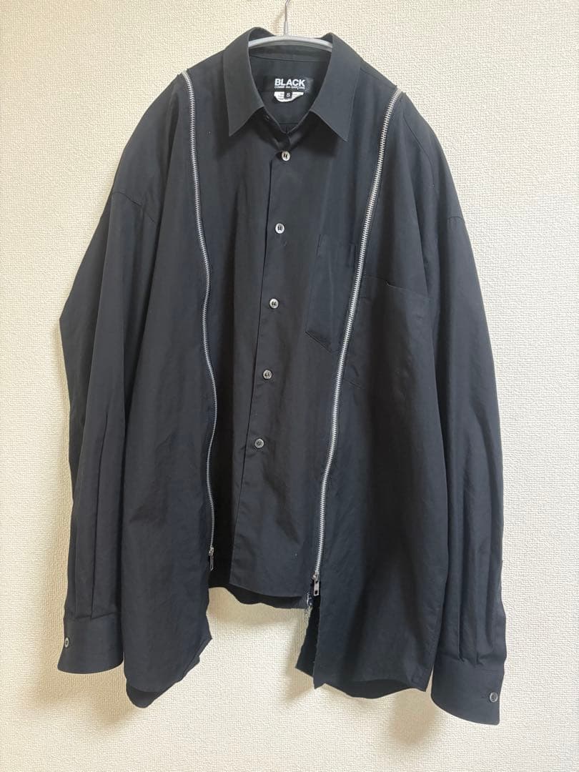 ブラックコムデギャルソン　ジップシャツ