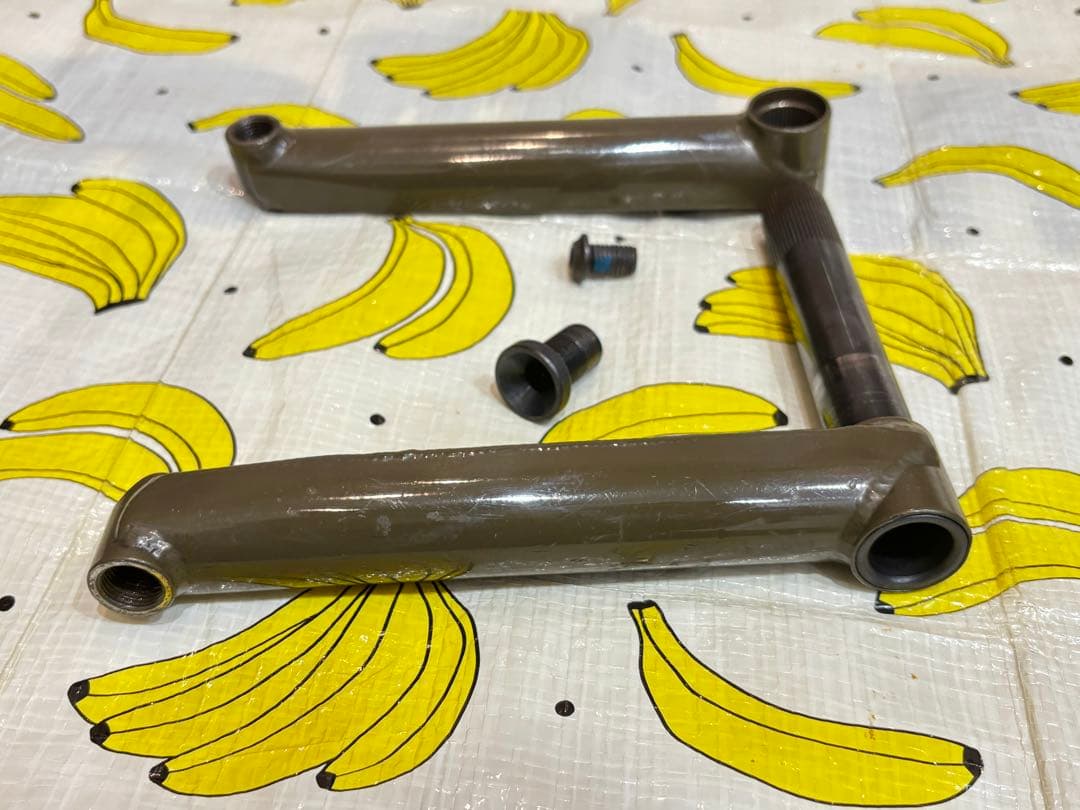 フライバイク　軽量 クロモリ クランクセット　175mm ブラウン系　BMX