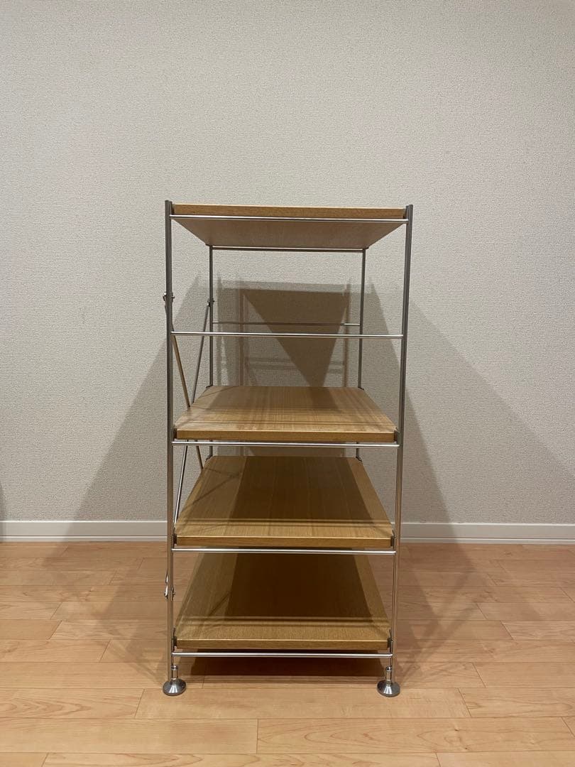 無印良品 ステンレスユニットシェルフ オーク材