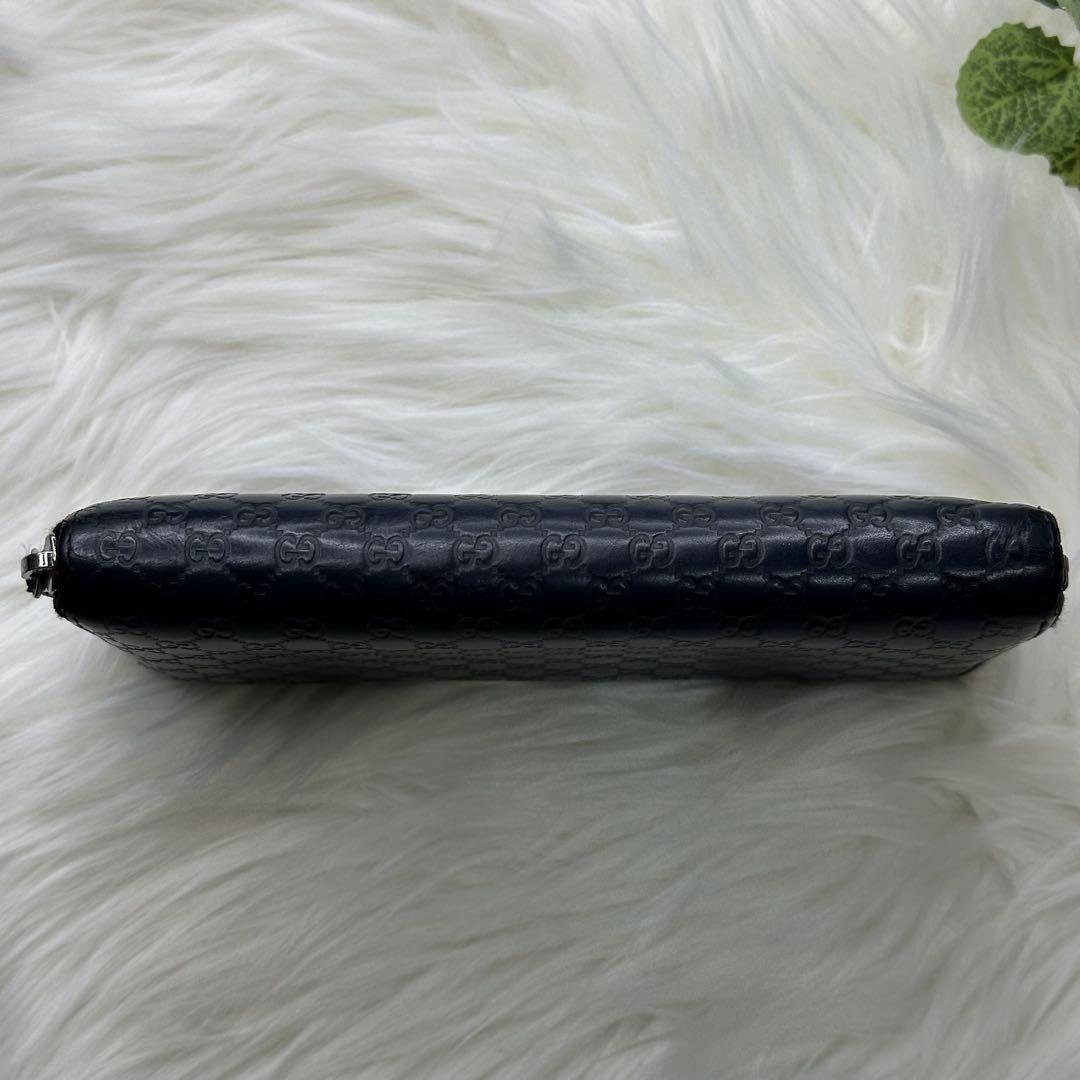 GUCCI グッチ マイクロ シマGG柄 長財布 ラウンド
