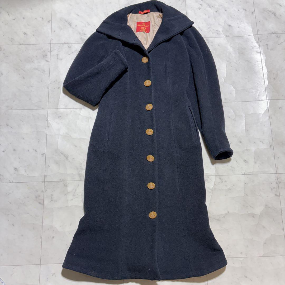 【美品】ヴィヴィアンウエストウッド　カシミヤ　裏地総柄　40 ブラック　オーブ