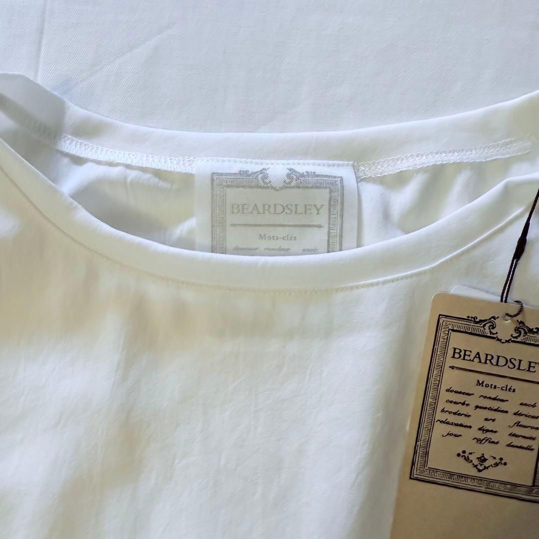 新品BEARDSLEY ストレッチジョーゼットブラウス アイボリー