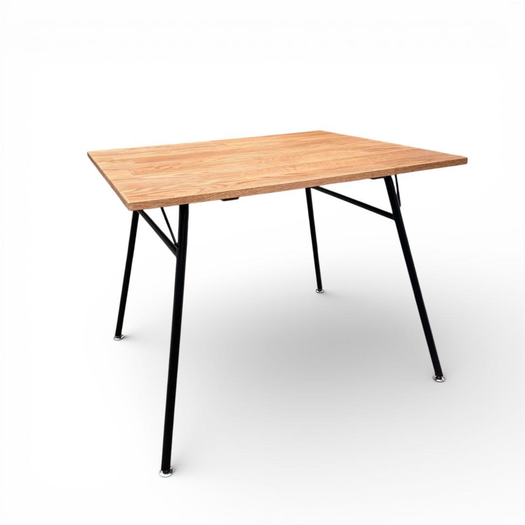 モモナチュラル　無垢　オーク　ダイニングテーブル　北欧　アイアン　W100cm