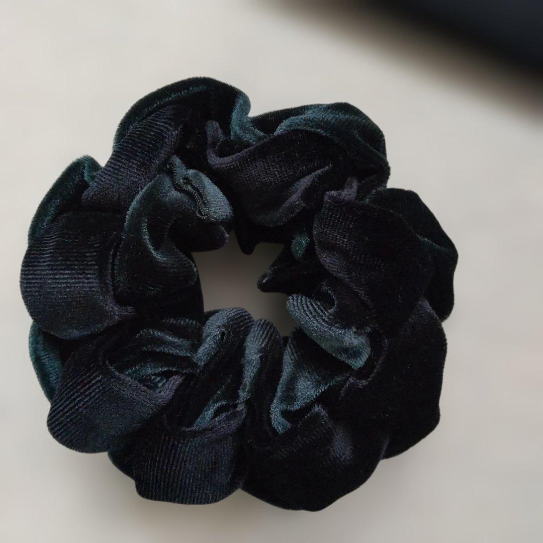 acca　ベルベットループシュシュ　ブラック