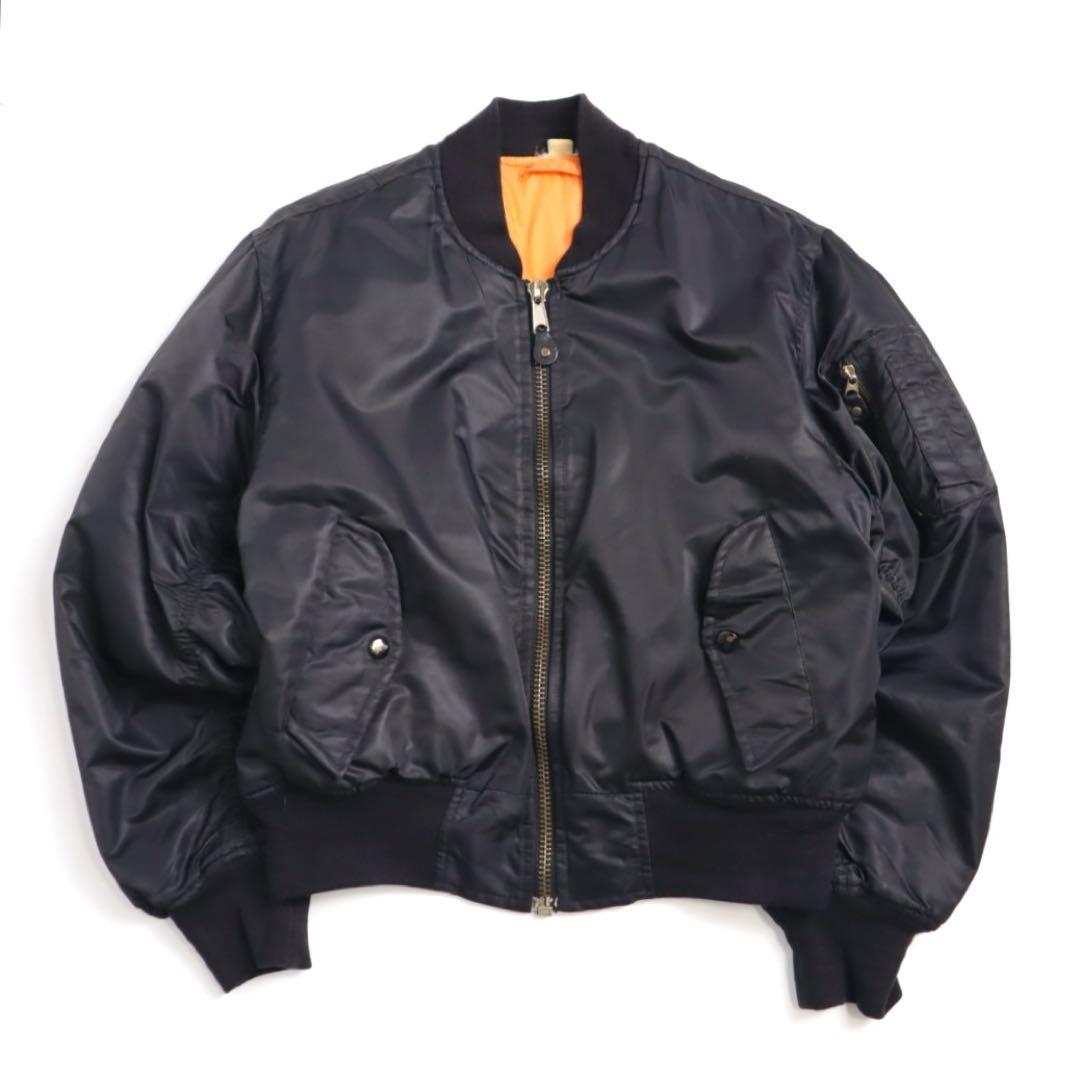 Vintage 90s 00s MA-1 短丈 フライトジャケット ブラック