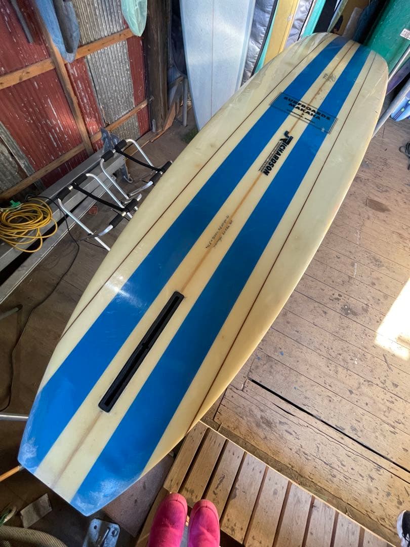 クラシックモダン・ロングボード フィート 青とクリーム