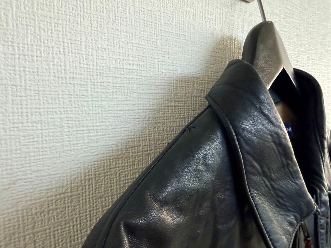 超超スペシャル 90s ポニー無 ポロ スポーツ レザージャケット M ブラック