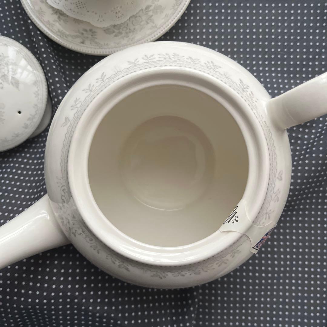 バーレイ　ティーポット　アジアティックフェザンツ　burleigh ダブグレイ