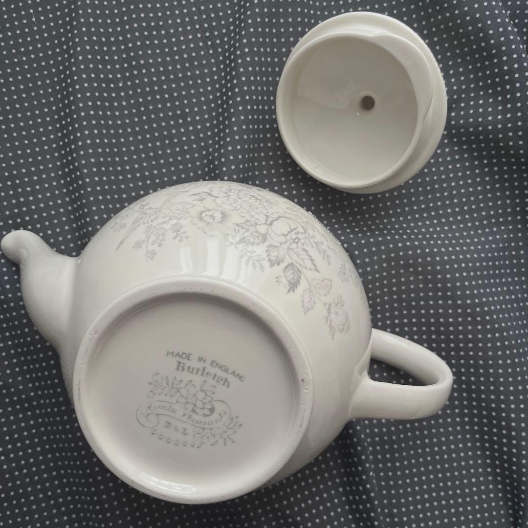 バーレイ　ティーポット　アジアティックフェザンツ　burleigh ダブグレイ