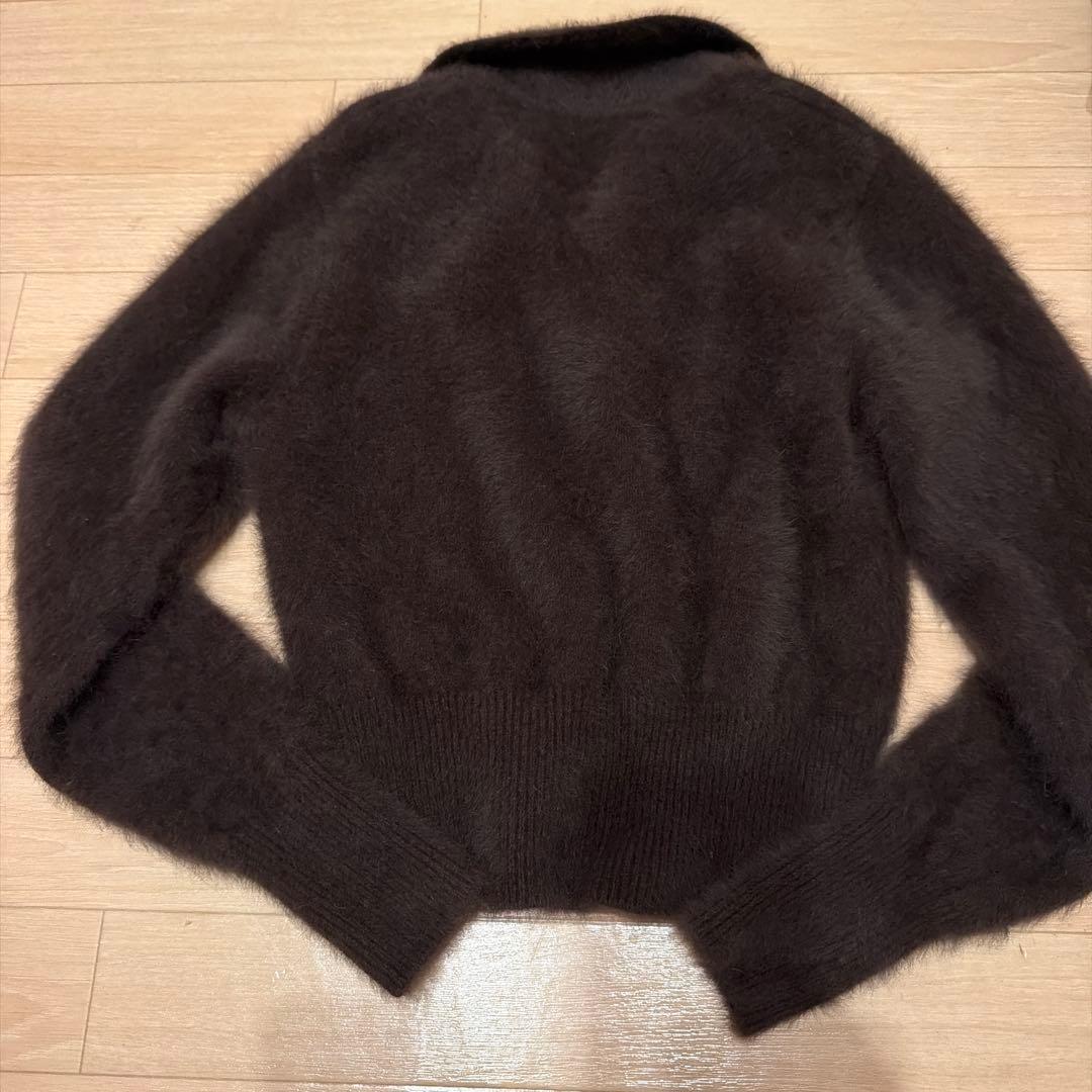 美品　マルティニーク　ダークブラウン 長袖ニットセーター Fサイズ