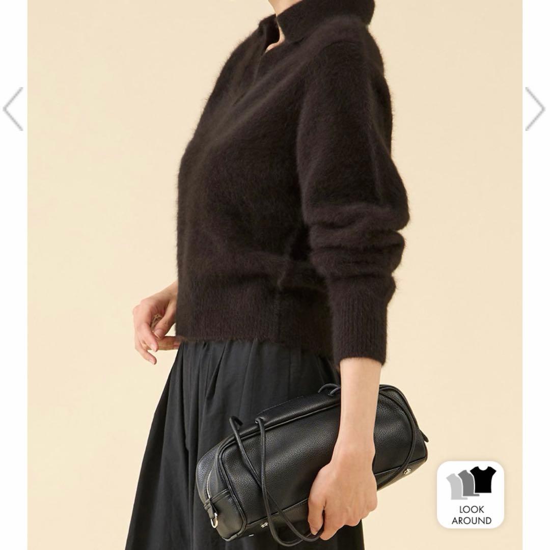 美品　マルティニーク　ダークブラウン 長袖ニットセーター Fサイズ