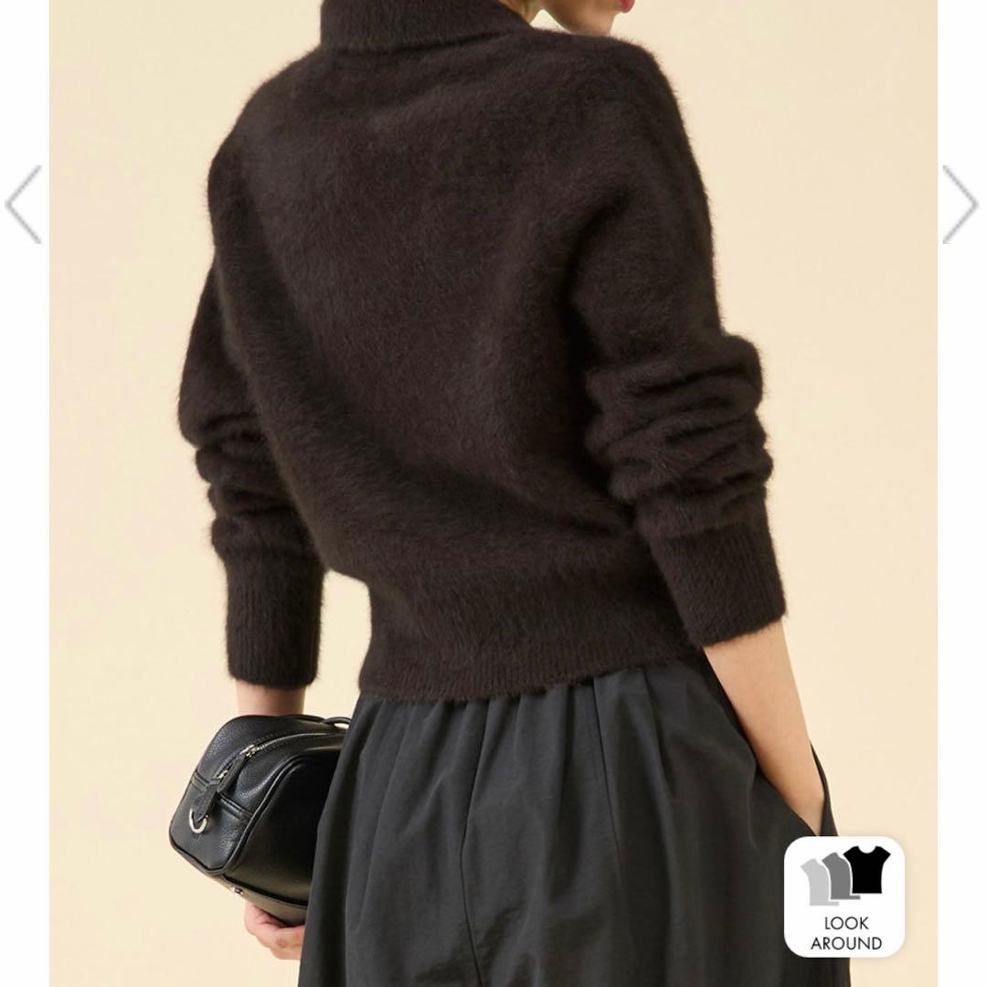 美品　マルティニーク　ダークブラウン 長袖ニットセーター Fサイズ