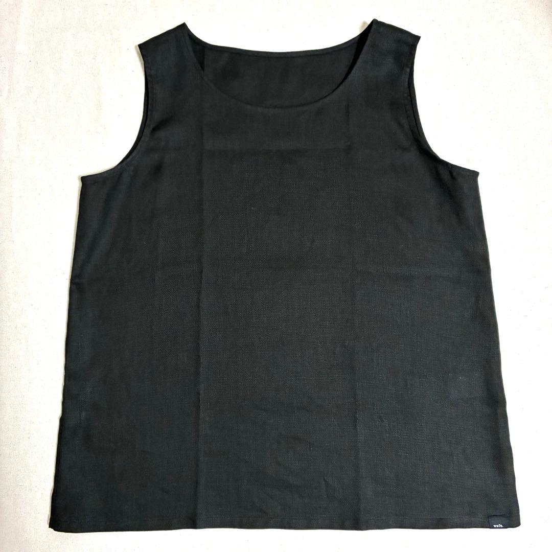 【新品】wafu ワフ リネン梨地 タンクトップ ブラック