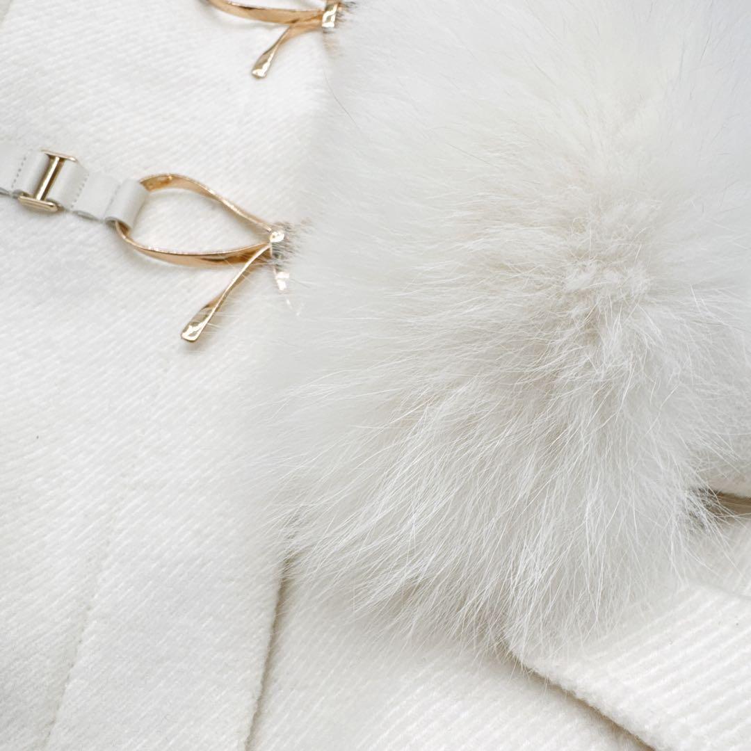 ロディスポット リュバンプリンセス ダッフルコート フォックスファー 白