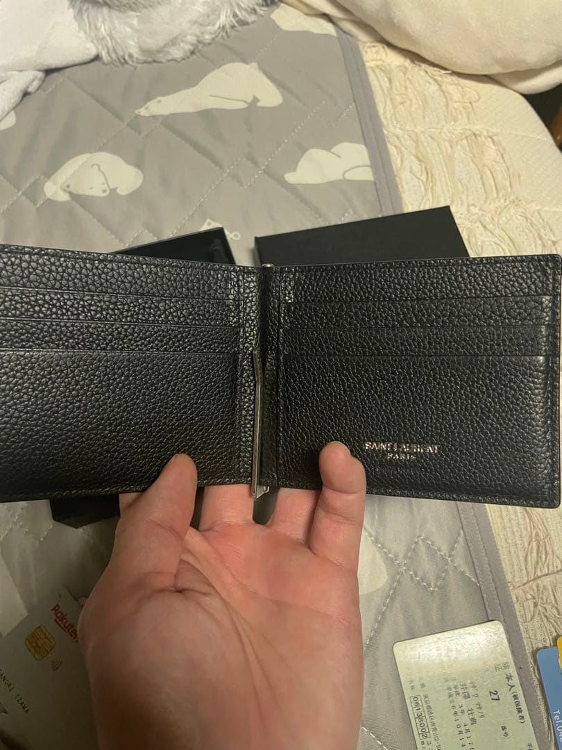 【美品】 SAINT LAURENT マネークリップ　ブラック