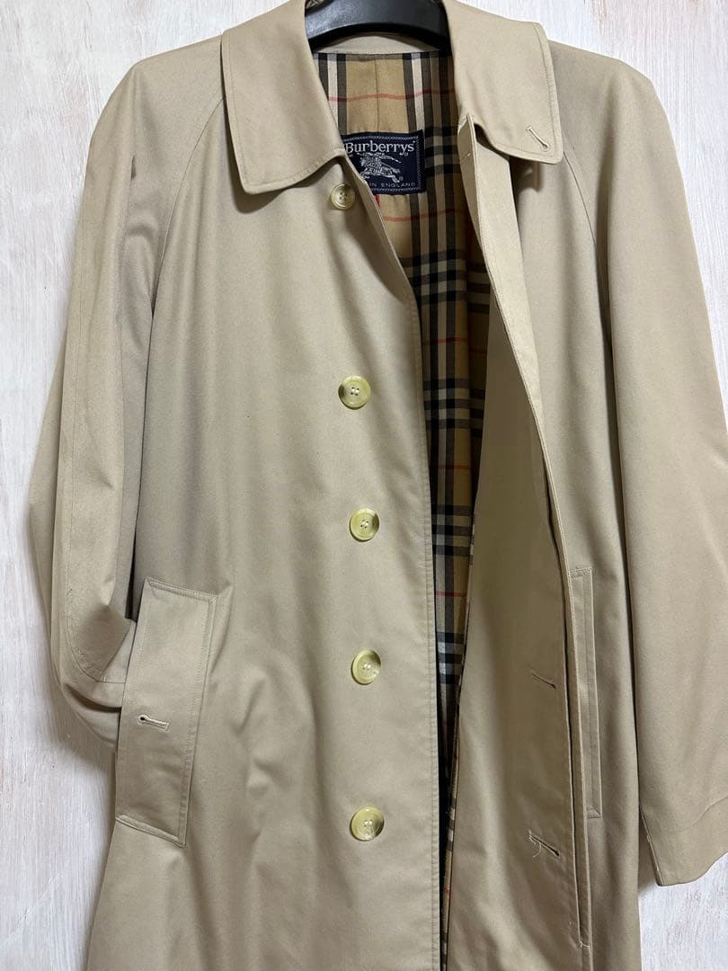 Burberry ベージュ ステンカラーコート　古着　美品